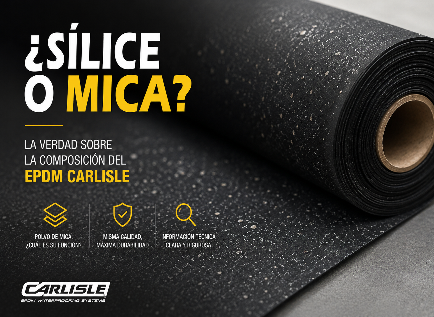 ¿La membrana EPDM Carlisle contiene sílice? La verdad sobre su composición superficial